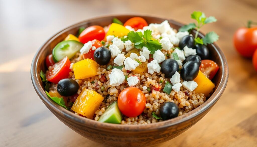 Mediterranean quinoa bowl