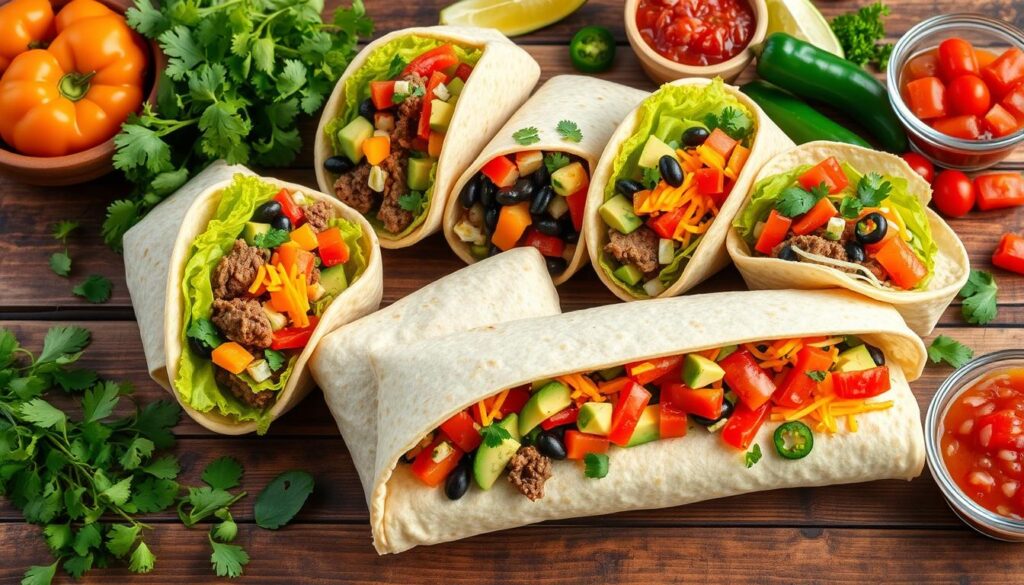 customizable burritos with various fillings