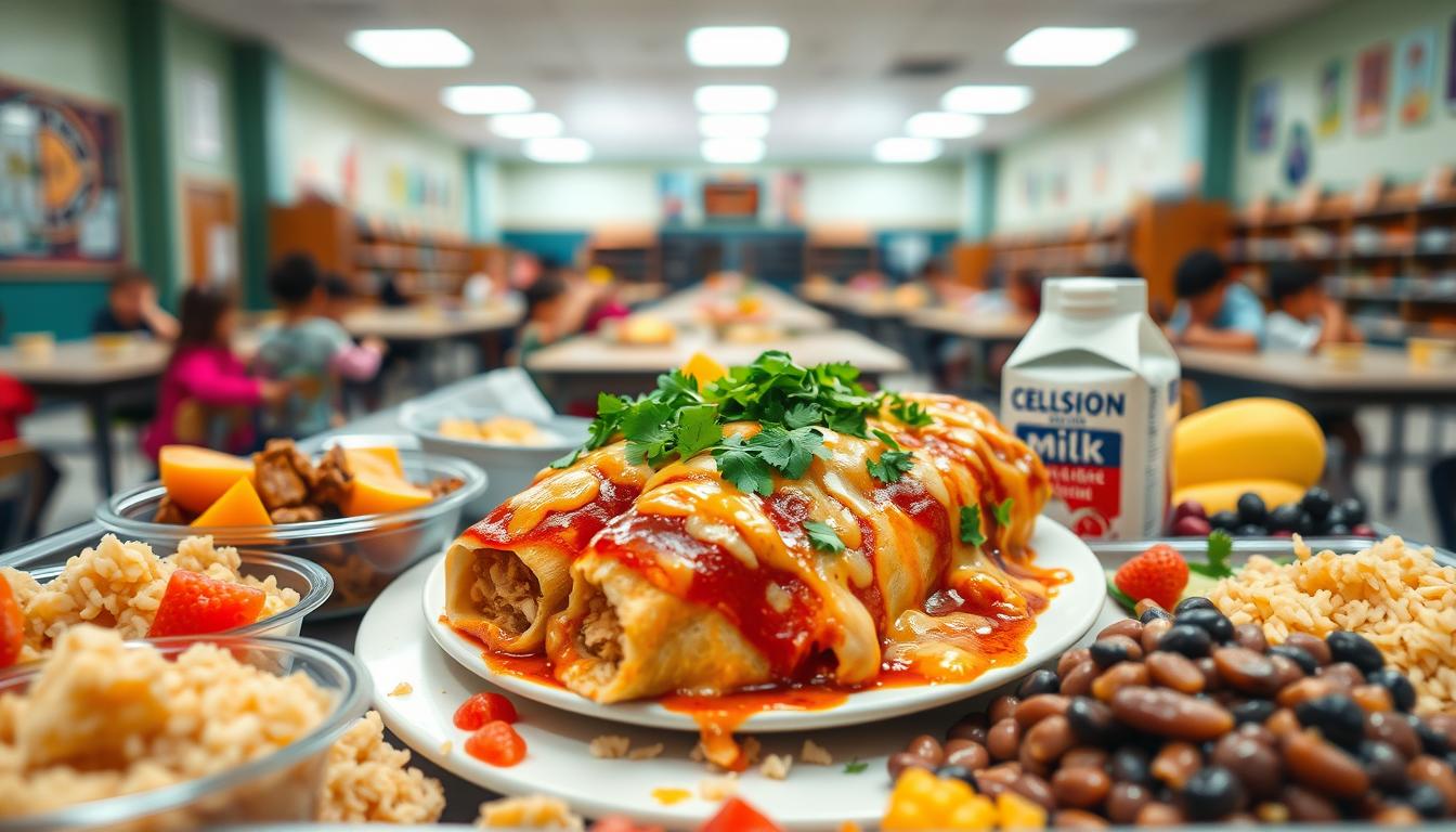 enchilada school lunch