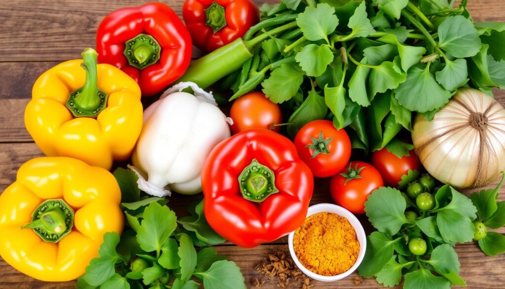 fresh ingredients for healthy breakfast curry