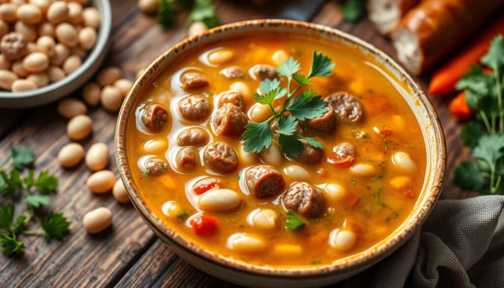 gluten free sausage white bean soup