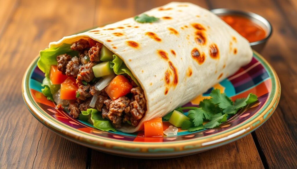 lean protein in a healthy burrito