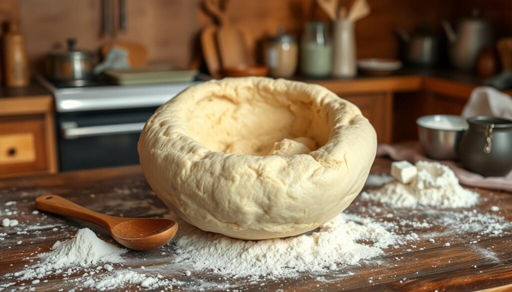 mixing dough for sourdough sandwich bread