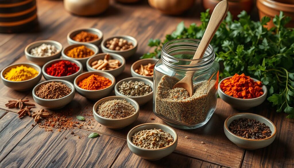 mixing spices for Philly Cheesesteak seasoning