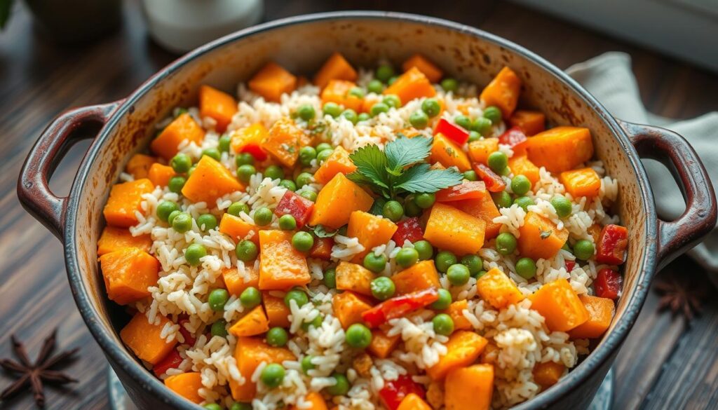 one pot meal recipe with sweet potatoes -rice