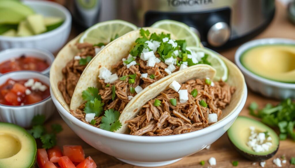 slow cooker pork tacos